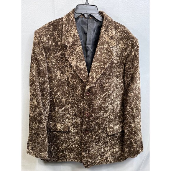 Pronti Collection By Phita Brown Textured Blazer SKU 7533 Size XL - Picture 1 of 13